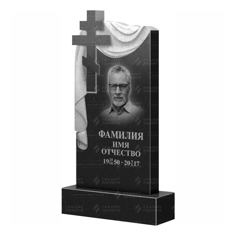 Памятники из гранита с крестом в Волгограде | Гранитный памятник ФГ-085