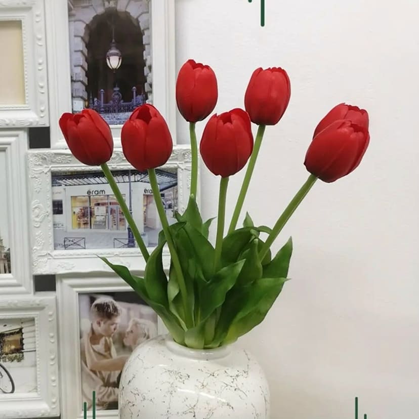 Искусственные цветы в Волгограде | Цветы искусственные «Тюльпаны», красные, букет