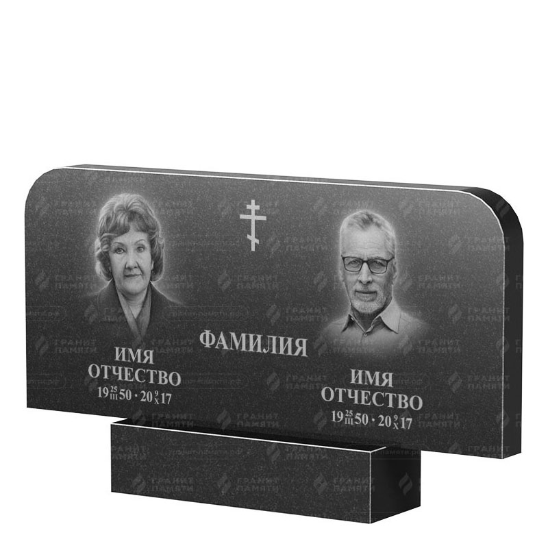 Памятники из гранита двойные в Волгограде | Двойной гранитный памятник ФГ-254