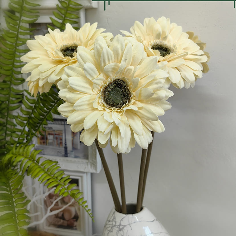 Искусственные цветы в Волгограде | Цветок искусственный «Гербера», молочно-персиковая, одиночный