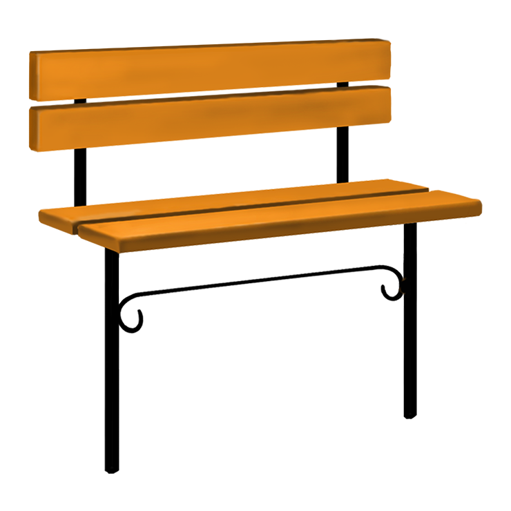 Металлические оградки, столы, скамейки в Волгограде | Скамейка №4 со спинкой