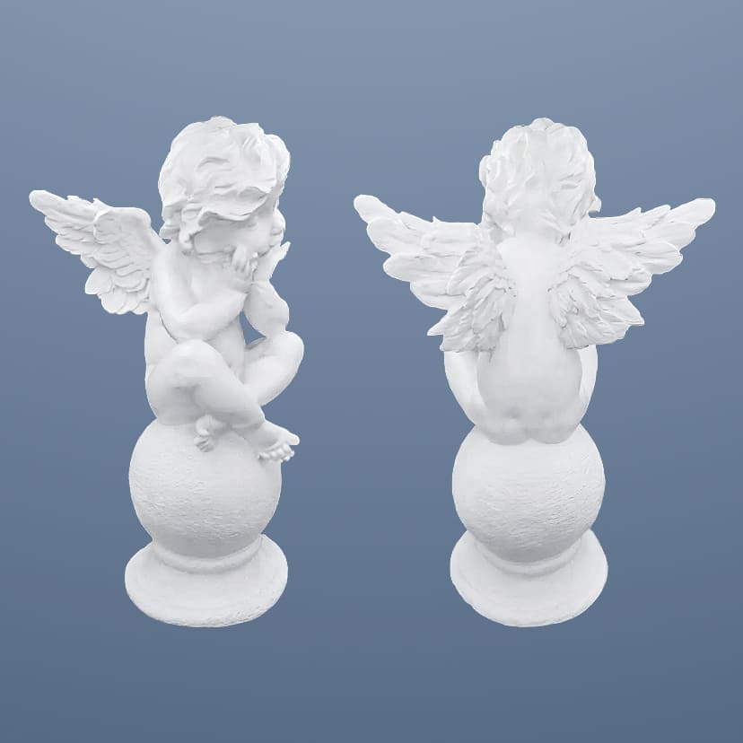 Скульптуры из искусственного мрамора в Волгограде | Скульптура ангел на шаре №1