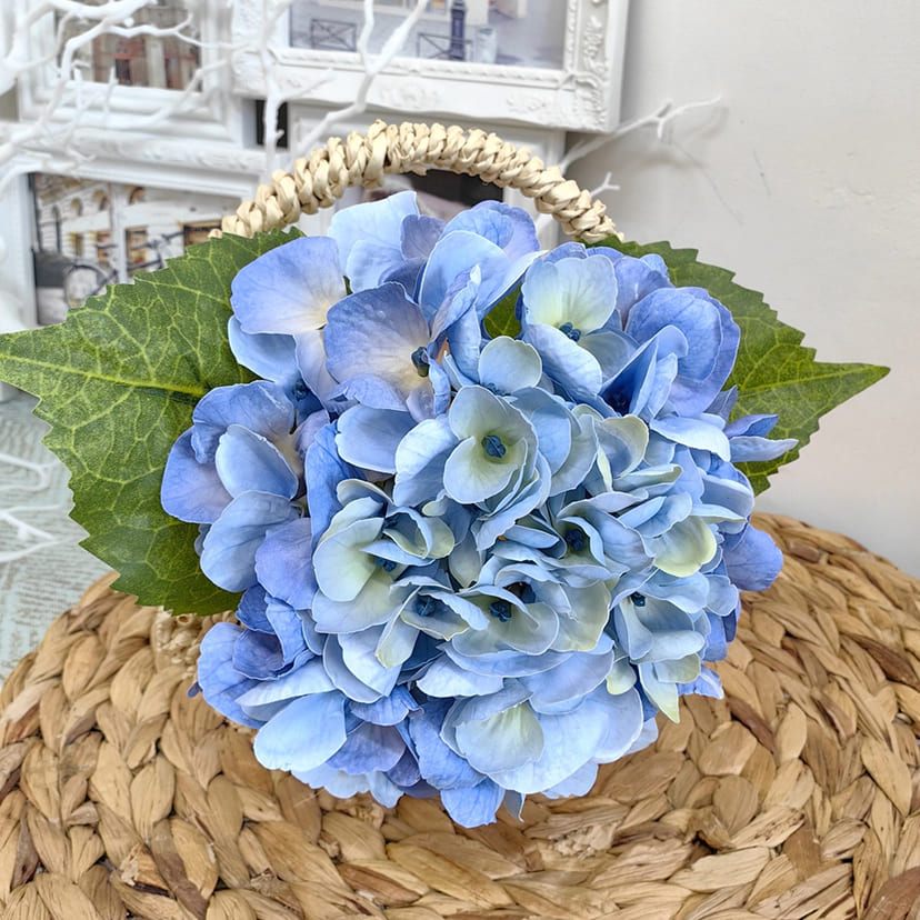 Искусственные цветы в Волгограде | Цветок искусственный «Гортензия», голубая, одиночный