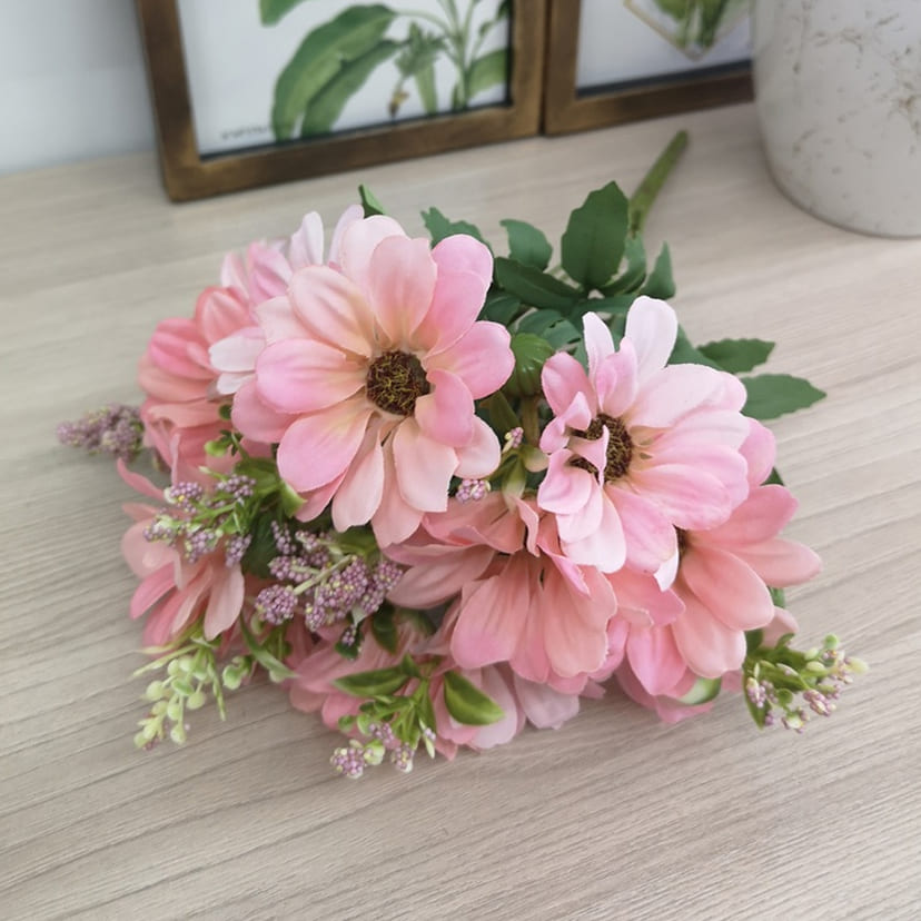 Искусственные цветы в Волгограде | Цветы искусственные «Ромашки с бутонами», розовые, букет