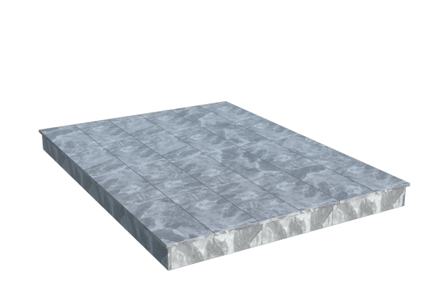 Площадки на могилу в Волгограде | Площадка с вертикальной (15 см) мраморной облицовкой