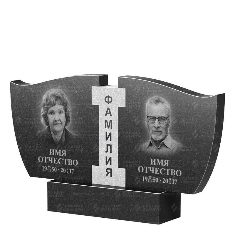 Памятники из гранита двойные в Волгограде | Двойной гранитный памятник ФГ-138