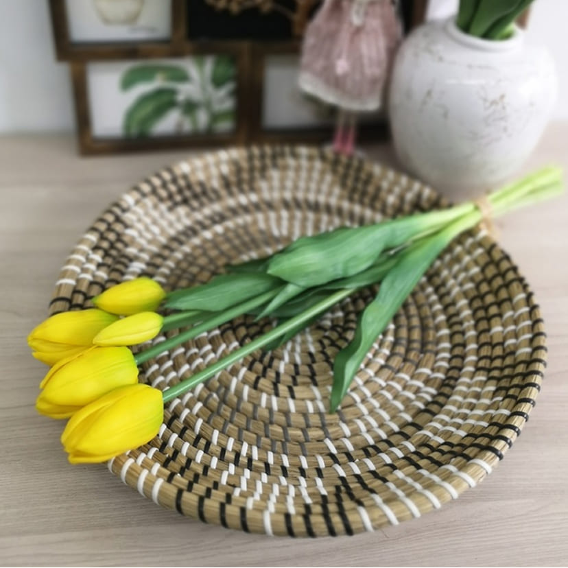 Искусственные цветы в Волгограде | Цветы искусственные «Тюльпаны, бутоны», желтые, букет