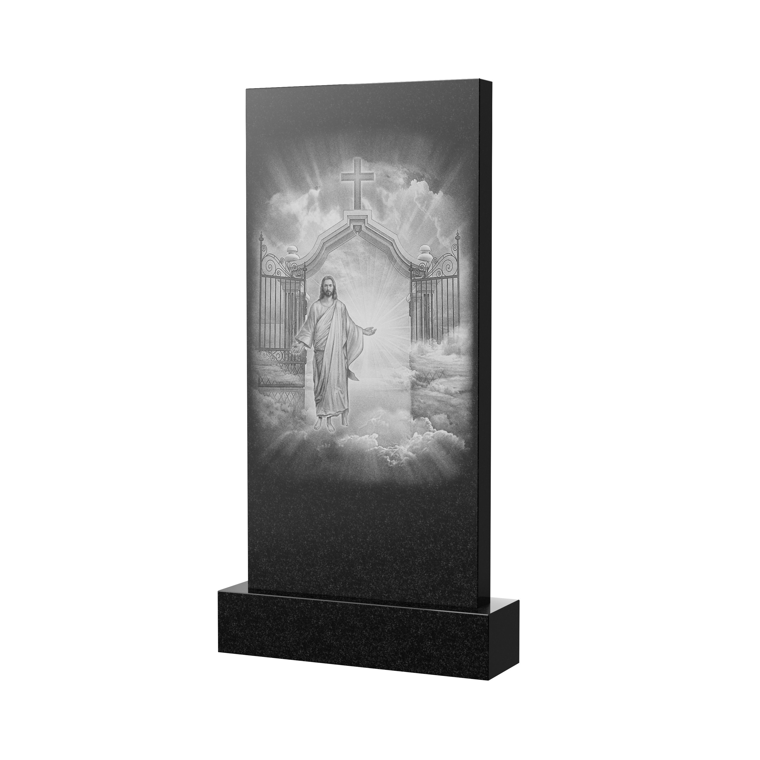 Оборотная сторона | Оформление оборотной стороны стелы с Иисусом Христом, рисунок ОБ-030