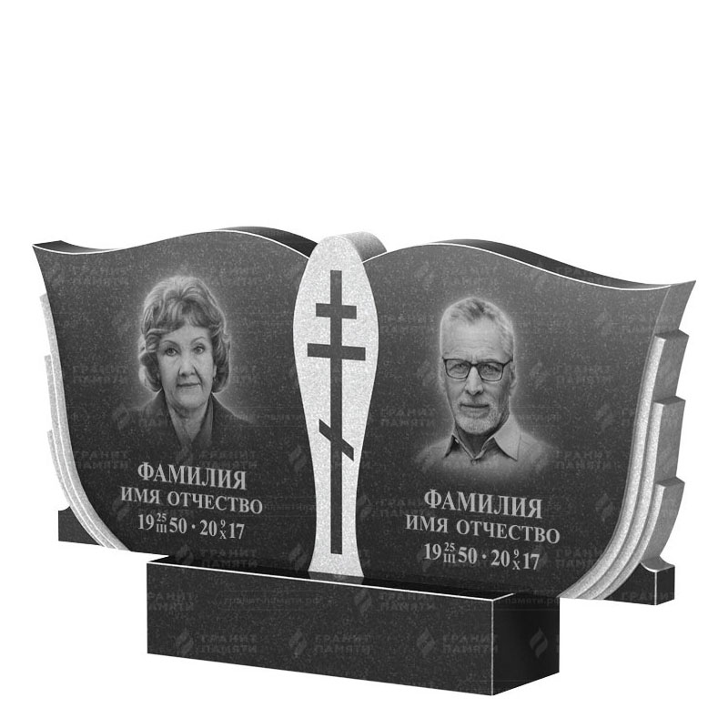 Памятники из гранита двойные в Волгограде | Двойной гранитный памятник ФГ-136