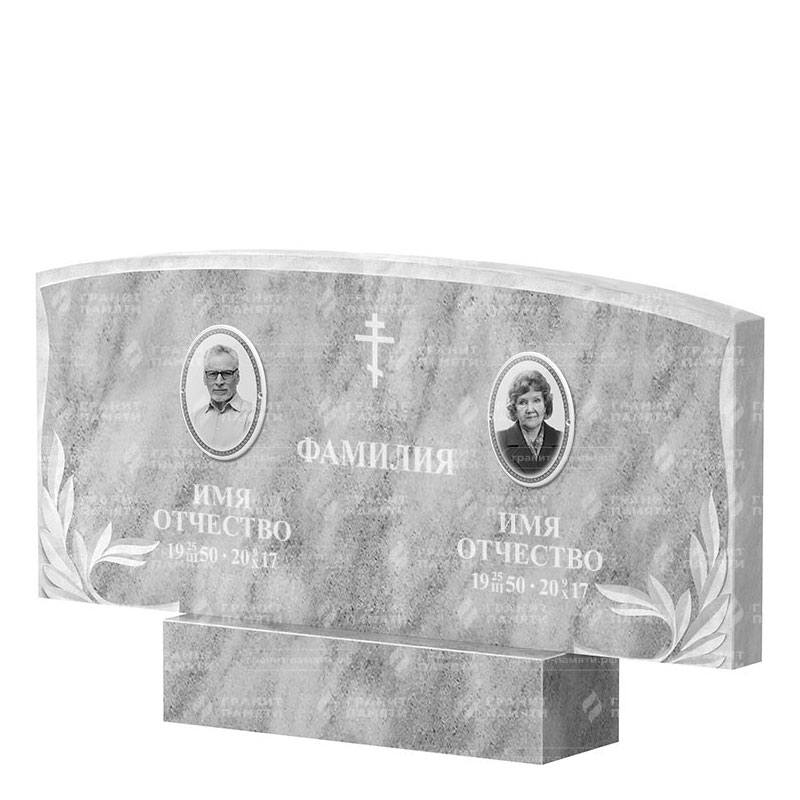 Памятники из мрамора в Волгограде | Двойной мраморный памятник ФМ-135