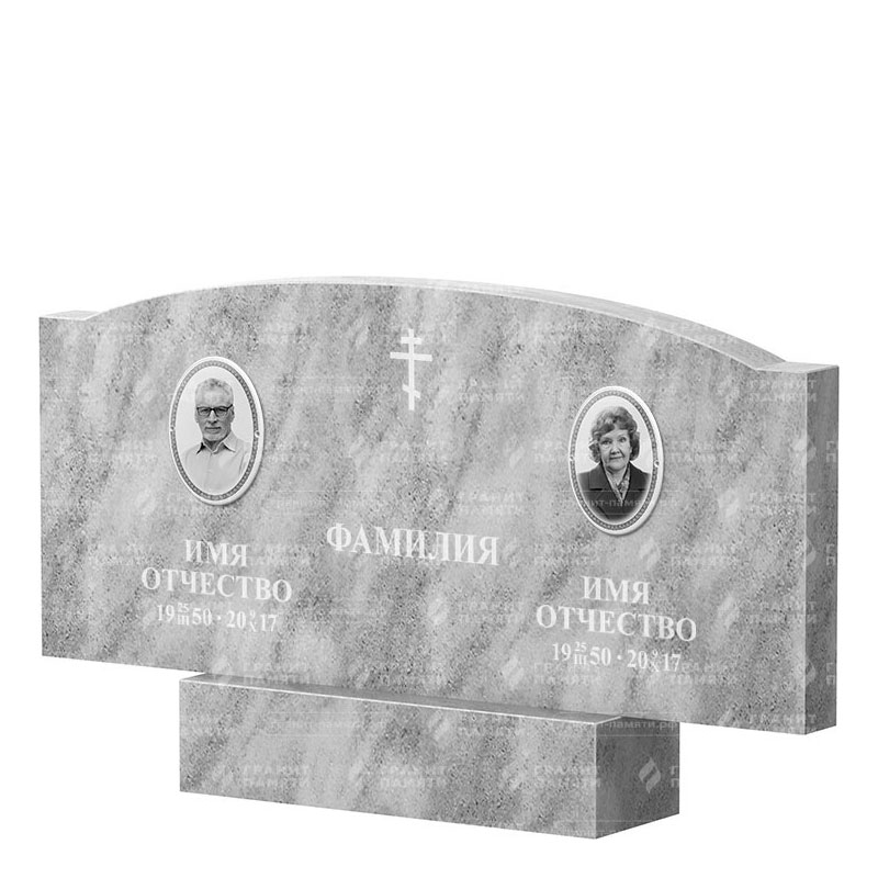 Памятники из мрамора в Волгограде | Двойной мраморный памятник ФМ-257