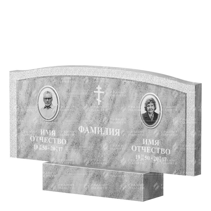 Памятники из мрамора в Волгограде | Двойной мраморный памятник ФМ-131