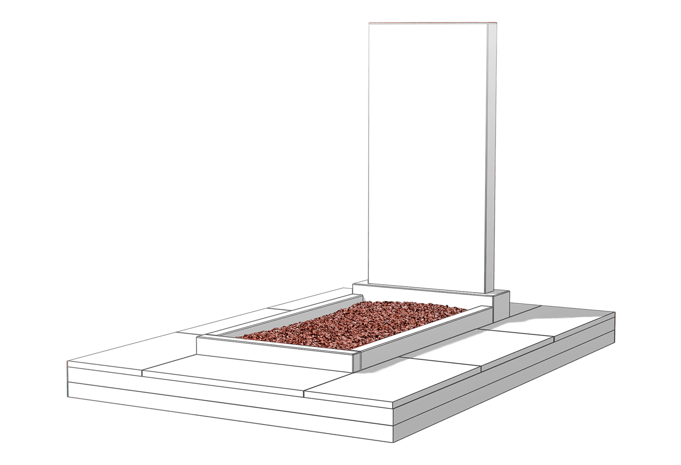 Засыпка цветника камушками в Волгограде