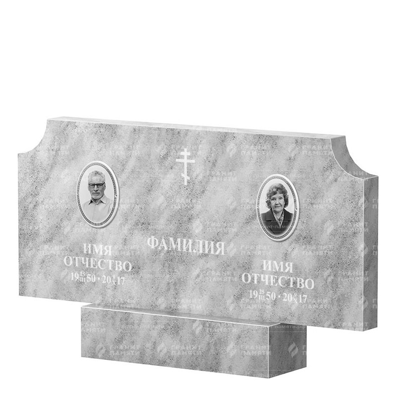 Памятники из мрамора в Волгограде | Двойной мраморный памятник ФМ-253