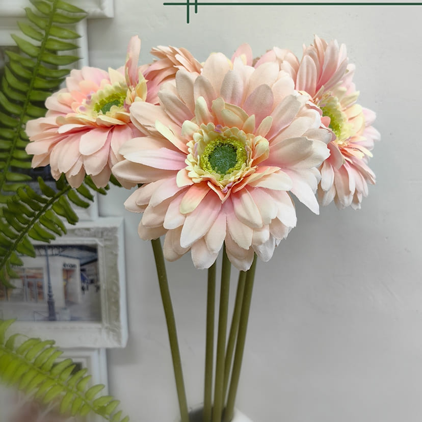 Искусственные цветы в Волгограде | Цветок искусственный «Гербера», молочно-розовая, одиночный