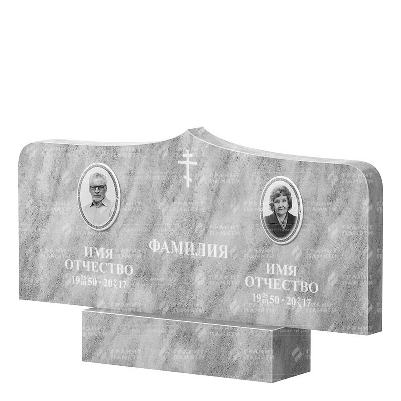 Памятники из мрамора в Волгограде | Двойной мраморный памятник ФМ-260