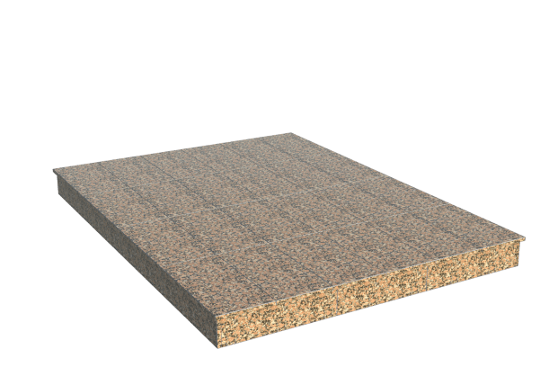 Площадки на могилу в Волгограде | Площадка с вертикальной (15 см) облицовкой Южно-султаевским гранитом