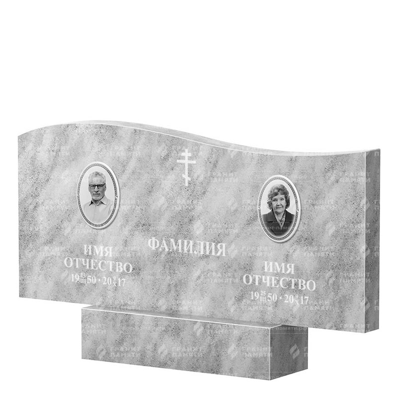 Памятники из мрамора в Волгограде | Двойной мраморный памятник ФМ-255