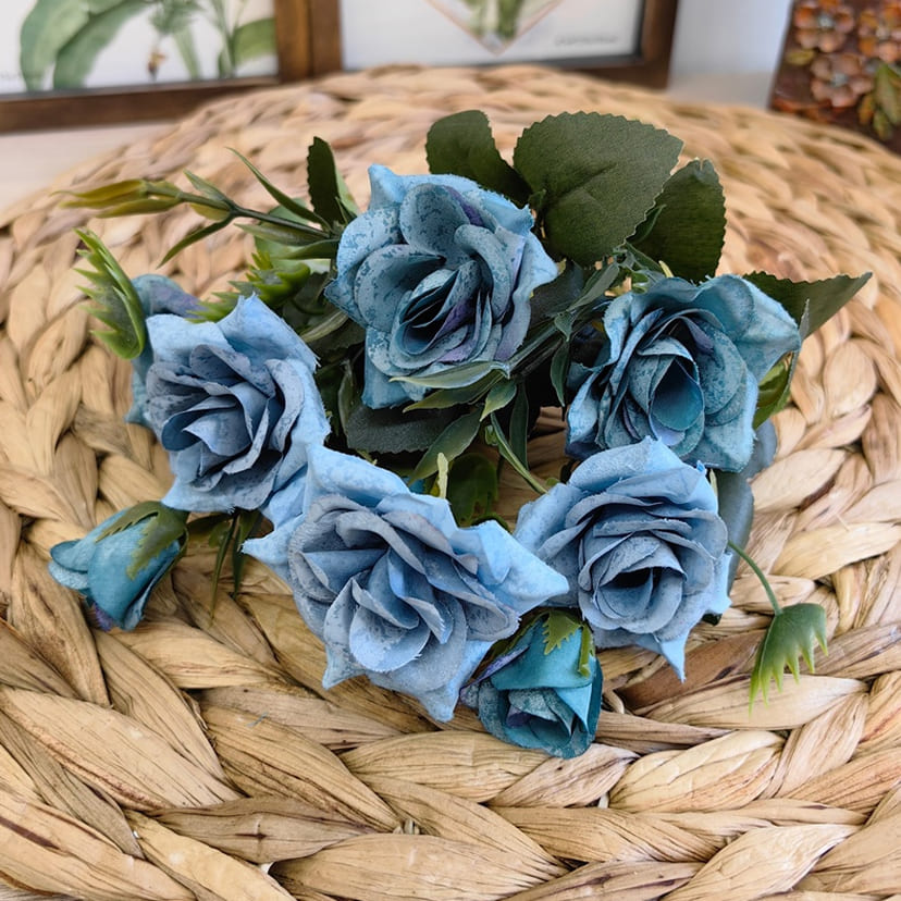 Искусственные цветы в Волгограде | Цветы искусственные «Розы», синие, букет