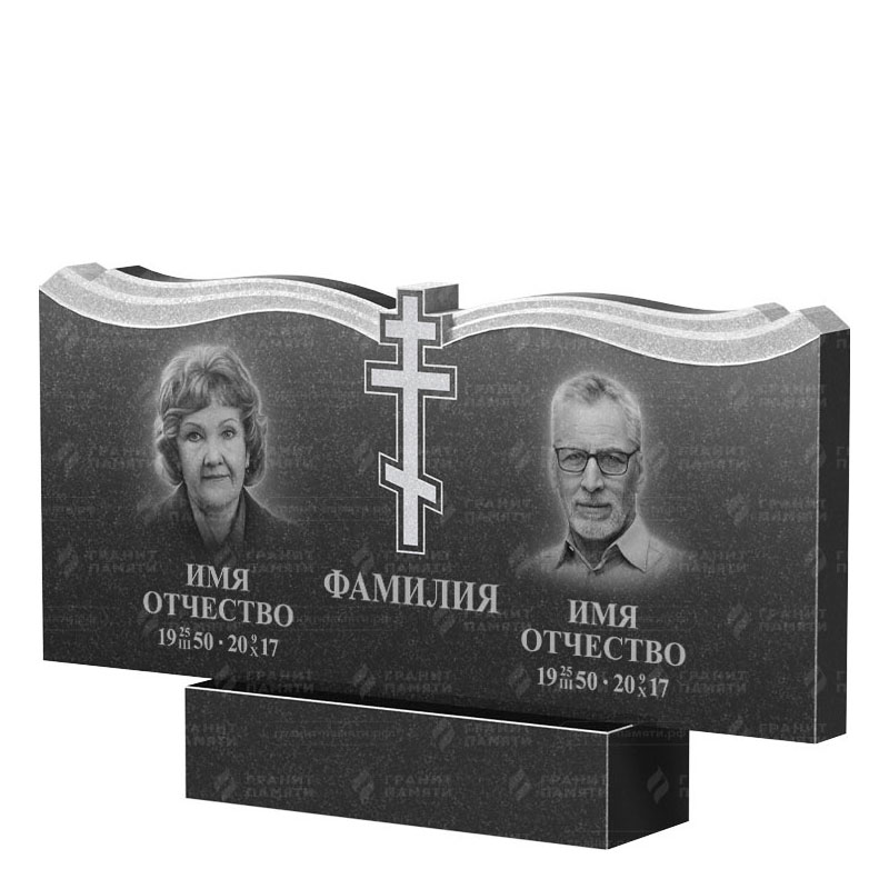 Гранитные памятники в Волгограде | Двойной гранитный памятник ФГ-262