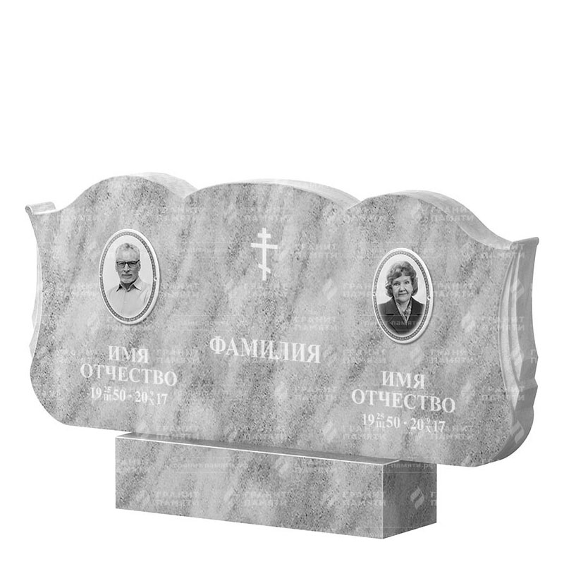 Памятники из мрамора в Волгограде | Двойной мраморный памятник ФМ-261