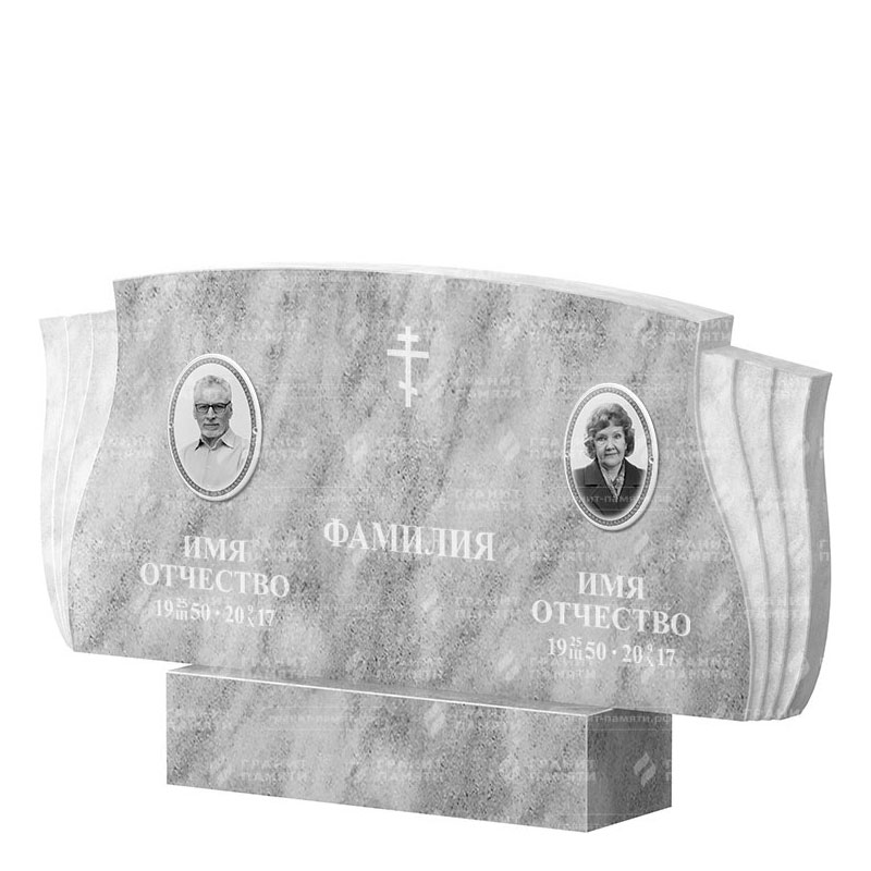 Памятники из мрамора в Волгограде | Двойной мраморный памятник ФМ-264