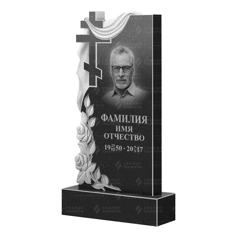 Памятники из гранита вертикальные в Волгограде | Гранитный памятник ФГ-189