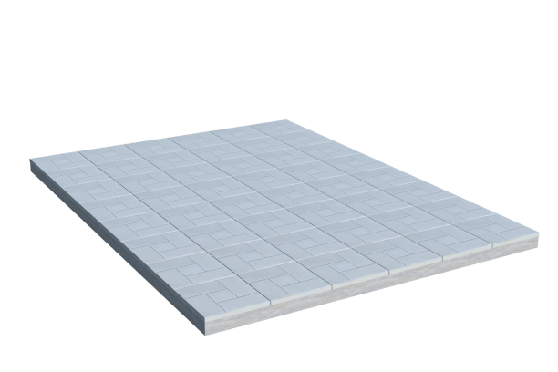 Площадки на могилу в Волгограде | Площадка с тротуарной плиткой