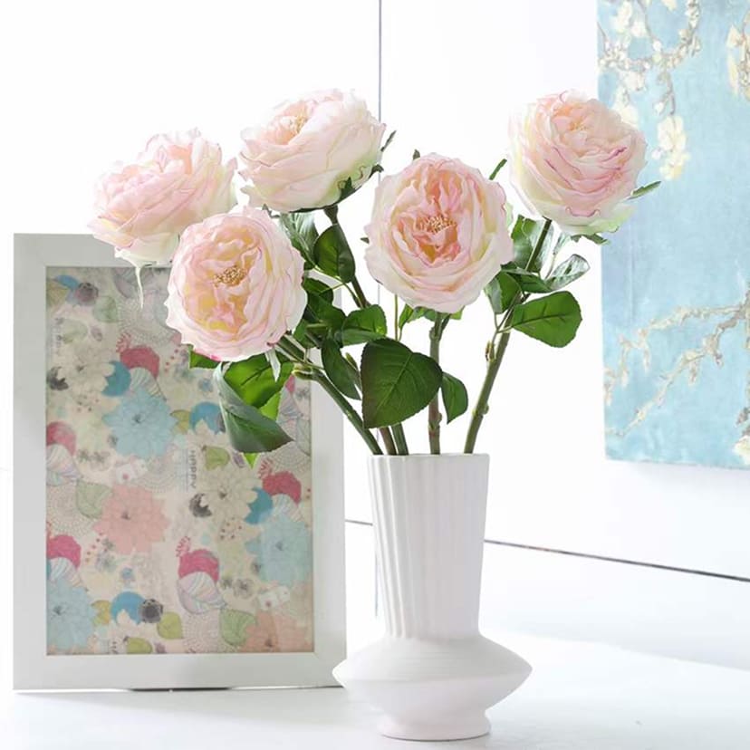 Искусственные цветы в Волгограде | Цветок искусственный «Роза пионовидная», молочно-розовая, одиночный