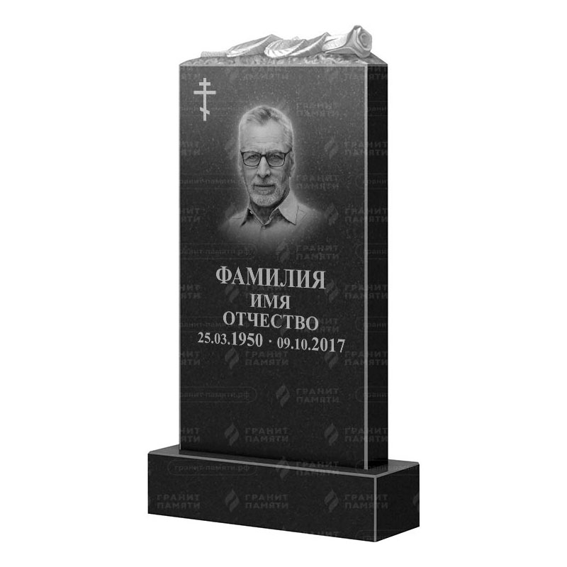 Памятники из гранита с цветами в Волгограде | Гранитный памятник ФГ-105