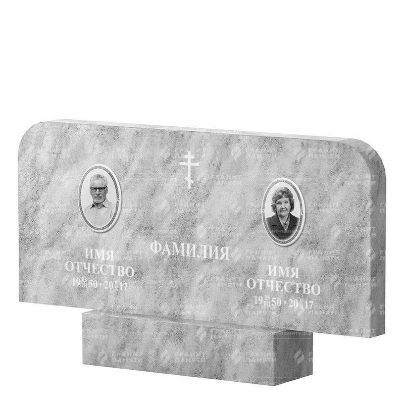 Памятники из мрамора в Волгограде | Двойной мраморный памятник ФМ-254