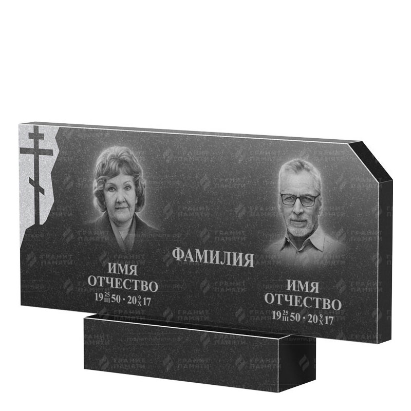 Памятники из гранита двойные в Волгограде | Двойной гранитный памятник ФГ-134