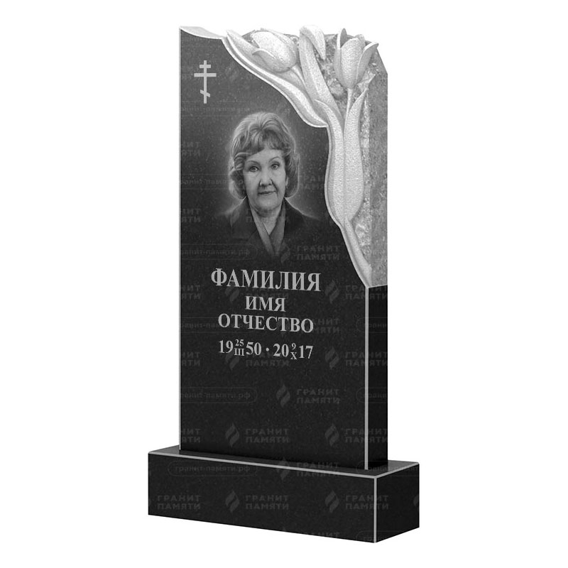 Памятники из гранита с цветами в Волгограде | Гранитный памятник ФГ-113